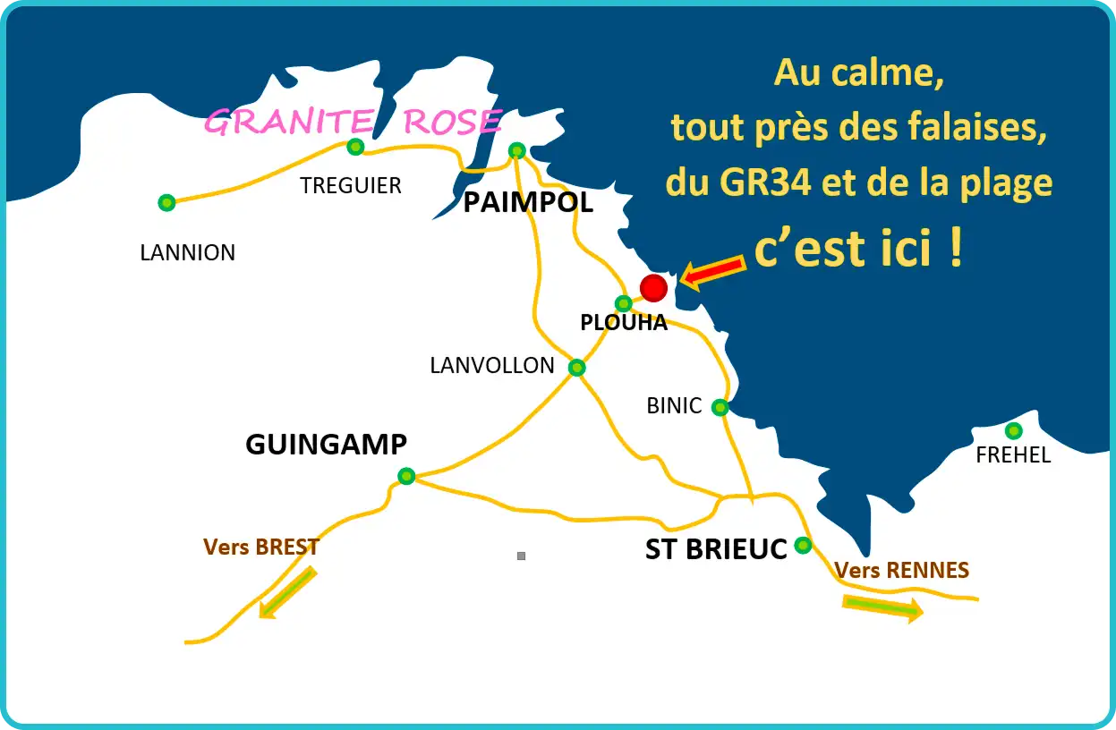 localisation locations gîtes plouha